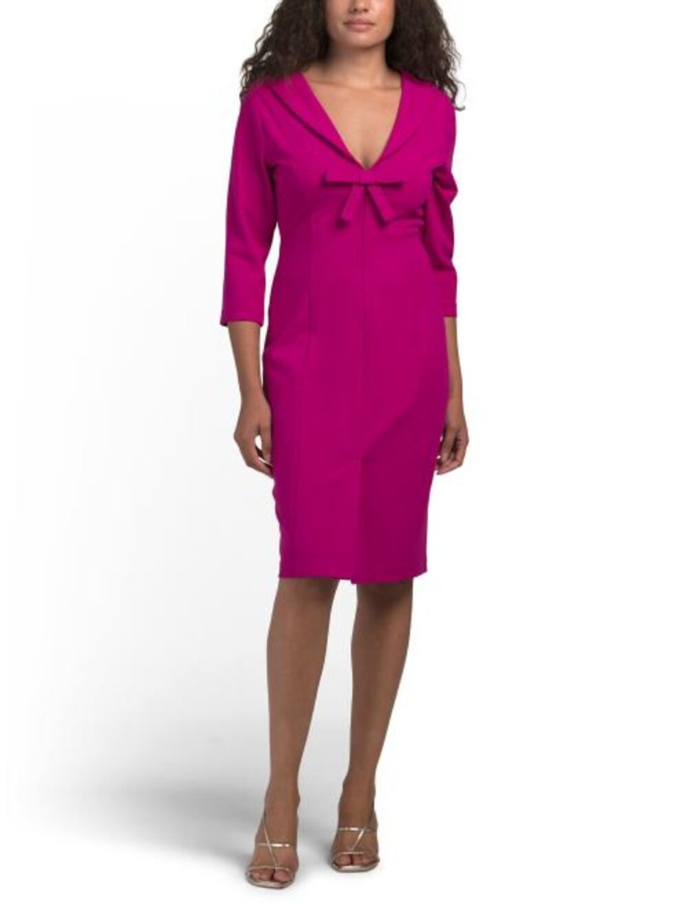 ADRIANNA PAPELL Long Sleeve Roll Neck Mini Dress